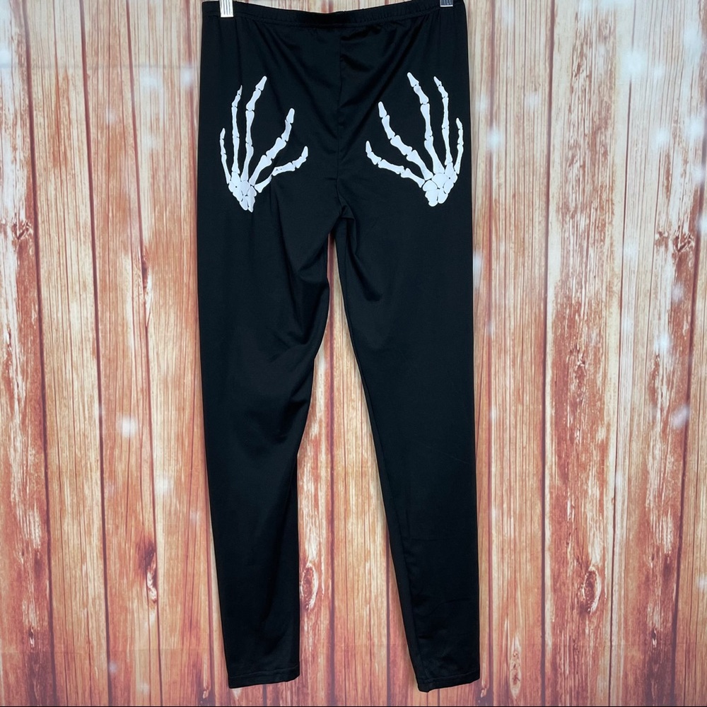 Distressed Halloween Skeleton Leggings (L)